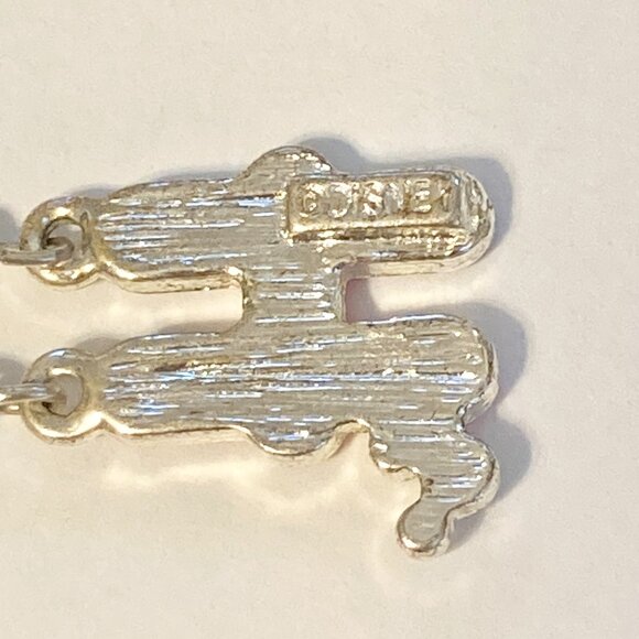 Vintage Disney Mickey Mouse Ears Necklace Initial Letter "H" 17-19" Pink Enamel - Picture 6 of 10